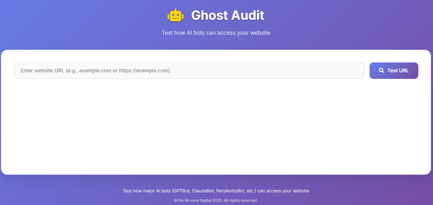 Ghost Audit user interface
